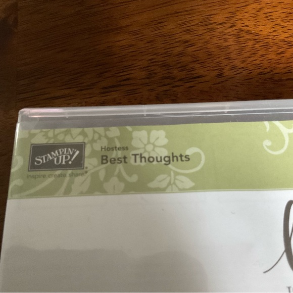 Stampin Up! Best Thoughts set of 4 clear mount stamp set - NWOT Hostess Set - Picture 3 of 4
